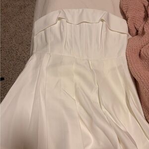 Fashion Nova Strapless Cream Dress